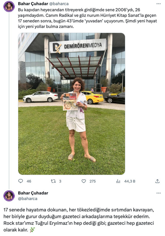 Deneyimli gazeteci Hürriyet’e veda etti! ‘Bugün ‘yuvadan’ uçuyorum…’ - Resim : 1