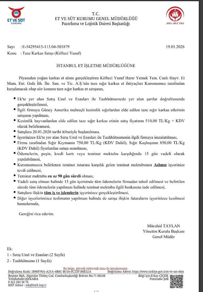 Bakanlık ilk sözleşmeyi Köfteci Yusuf ile imzaladı! Detayları ortaya çıktı… - Resim : 1