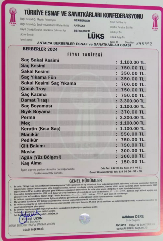 Saç sakal kesimine dev zam geldi! "Altın makasla mı kesiyorlar" - Resim : 1