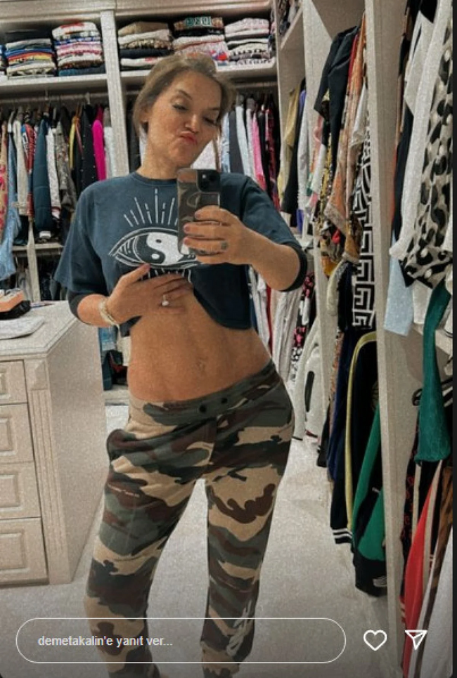 10 kilo veren Demet Akalın karın kaslarını sergiledi! - Resim : 1