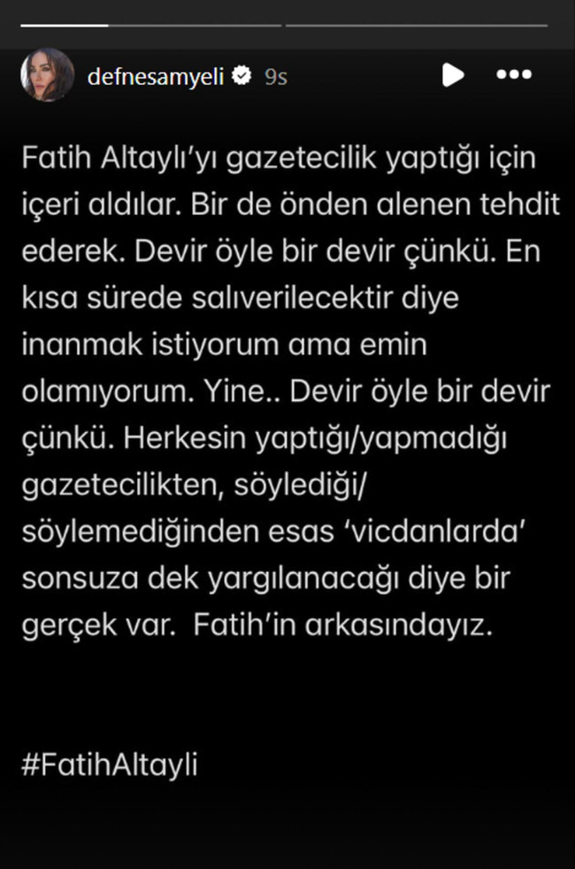 Defne Samyeli’den Fatih Altaylı isyanı! ‘Devir, öyle bir devir çünkü…’ - Resim : 1