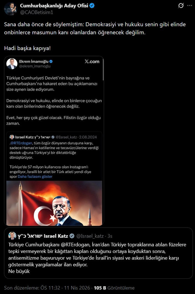 İmamoğlu'ndan İsrailli bakana sert yanıt! 'Hadi başka kapıya' - Resim : 3