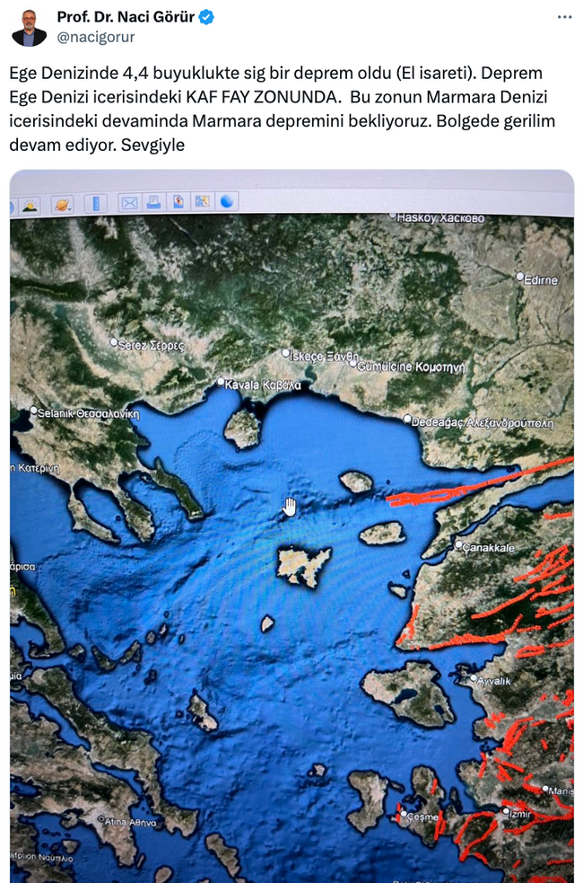 Naci Görür Marmara bölgesini uyardı! 'Bekliyoruz, gerilim devam ediyor…' - Resim : 1