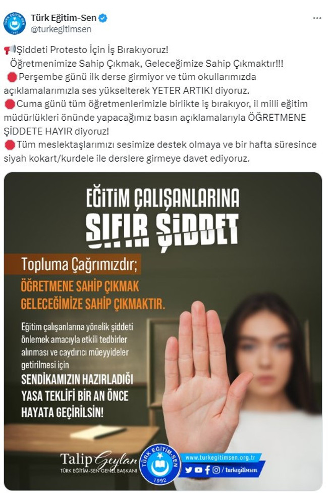 Öğretmenler 81 ilde cuma günü iş bırakıyor! Gerekçeyi açıkladılar - Resim : 2