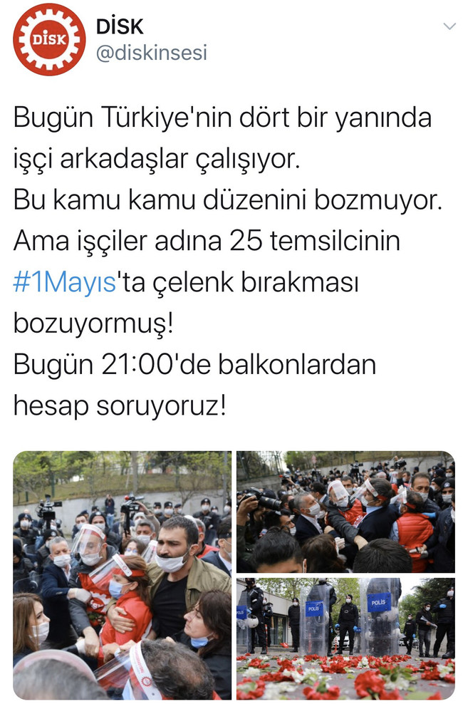 DİSK yürüyüşüne polisten sert müdahale: Arzu Çerkezoğlu gözaltında - Resim : 1