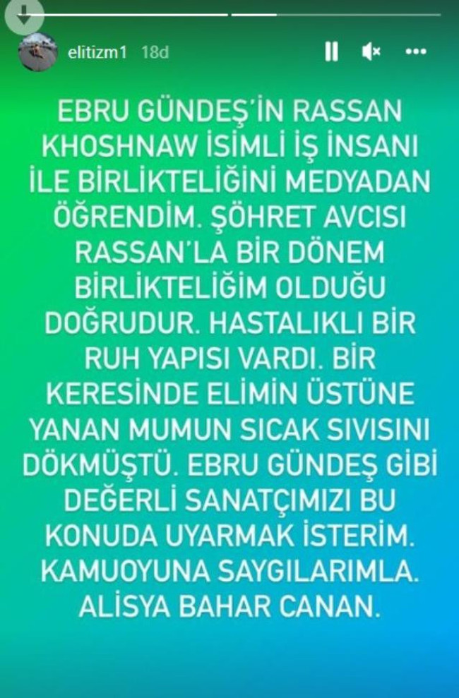 Bahar Candan'dan Ebru Gündeş'e şiddet uyarısı: "Hastalıklı ruh yapısı var, benim elimi yaktı" - Resim : 2