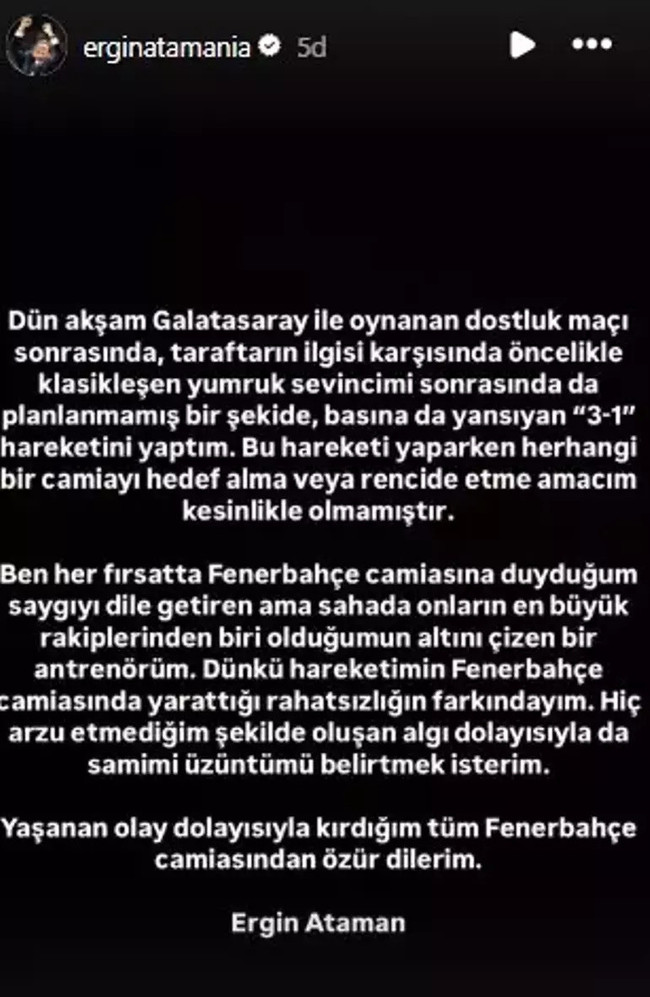 Fenerbahçe'den Ergin Ataman'a cevap ve milli takım kararı: Sporcu göndermeyeceğiz! - Resim : 1