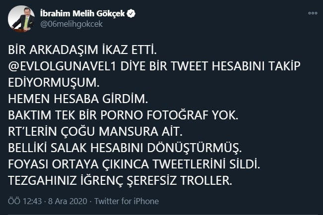 Melih Gökçek'ten 'porno' suçlamalarına yanıt! - Resim : 1