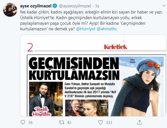 Hürriyet yazarından kadınları ayağa kaldıran Defne Samyeli yazısı! - Resim : 2