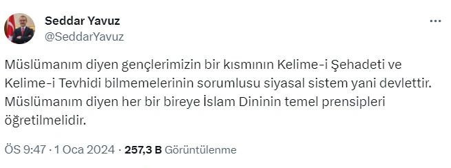 Kocaeli Valisinden 'Kelime-i Tevhid' paylaşımı: Sorumlusu devlettir - Resim : 1