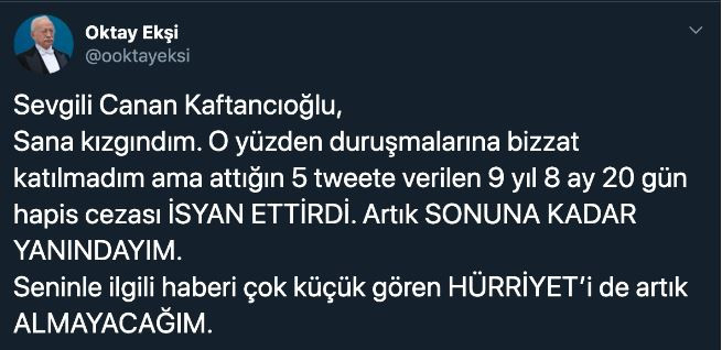 Eski başyazardan Hürriyet'e Kaftancıoğlu tepkisi: Artık almayacağım! - Resim : 1