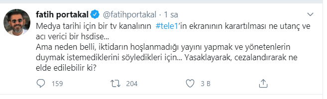 Fatih Portakal'dan sert TELE 1 tepkisi! "Ne utanç verici bir hadise..." - Resim : 1