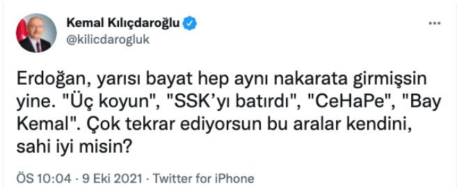 Kılıçdaroğlu'ndan Erdoğan'ın 'SSK'yı batırdı' sözlerine flaş yanıt - Resim : 1