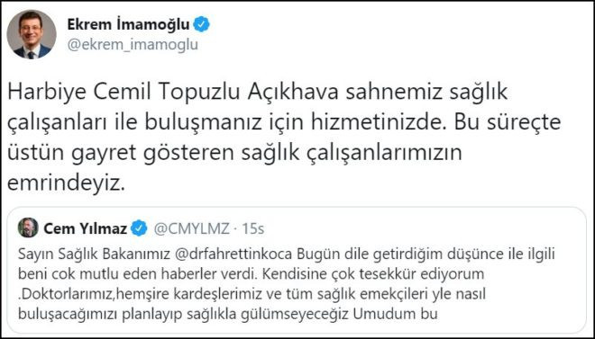 Cem Yılmaz’a bir haber de Ekrem İmamoğlu'ndan! - Resim : 1