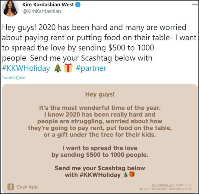 Kim Kardashian takipçilerine para dağıtacak - Resim : 1