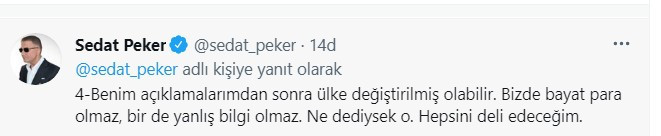 Sedat Peker'den, 'Tosuncuk ve Cihan Ekşioğlu' iddiası - Resim : 2