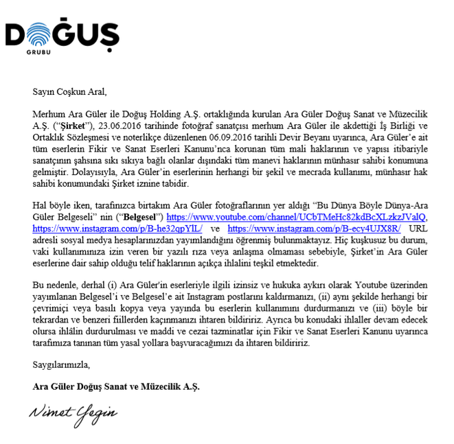 Doğuş Grubu ile usta gazeteci arasında kriz! Ara G&uuml;ler belgeseli 'telif'e takıldı! - Resim : 2