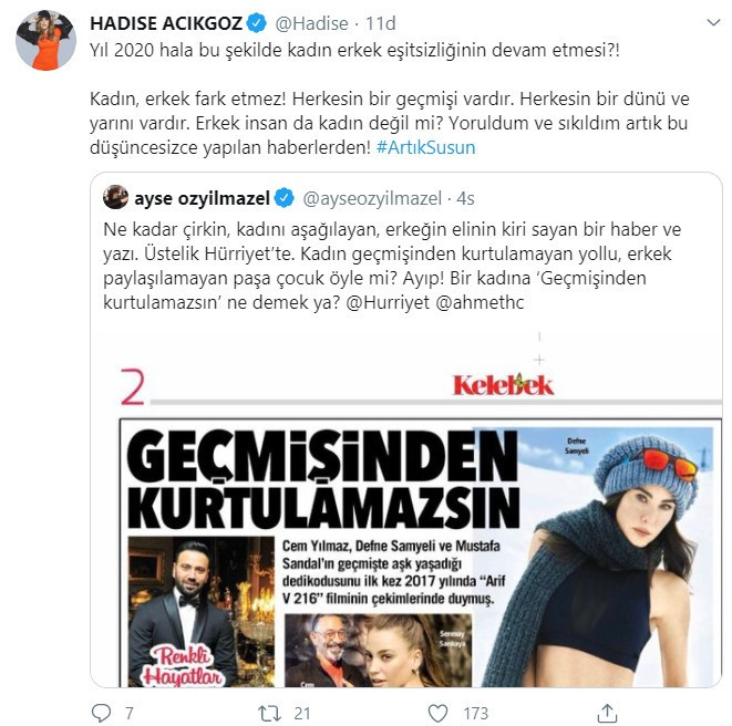 Hürriyet yazarından kadınları ayağa kaldıran Defne Samyeli yazısı! - Resim : 4