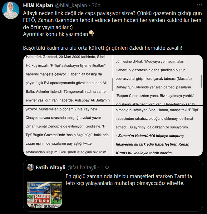 Fatih Altaylı'dan Hilal Kaplan'a çok ağır sözler: "FETÖ kıçı yalayanlarla muhatap olmayacağız" - Resim : 3