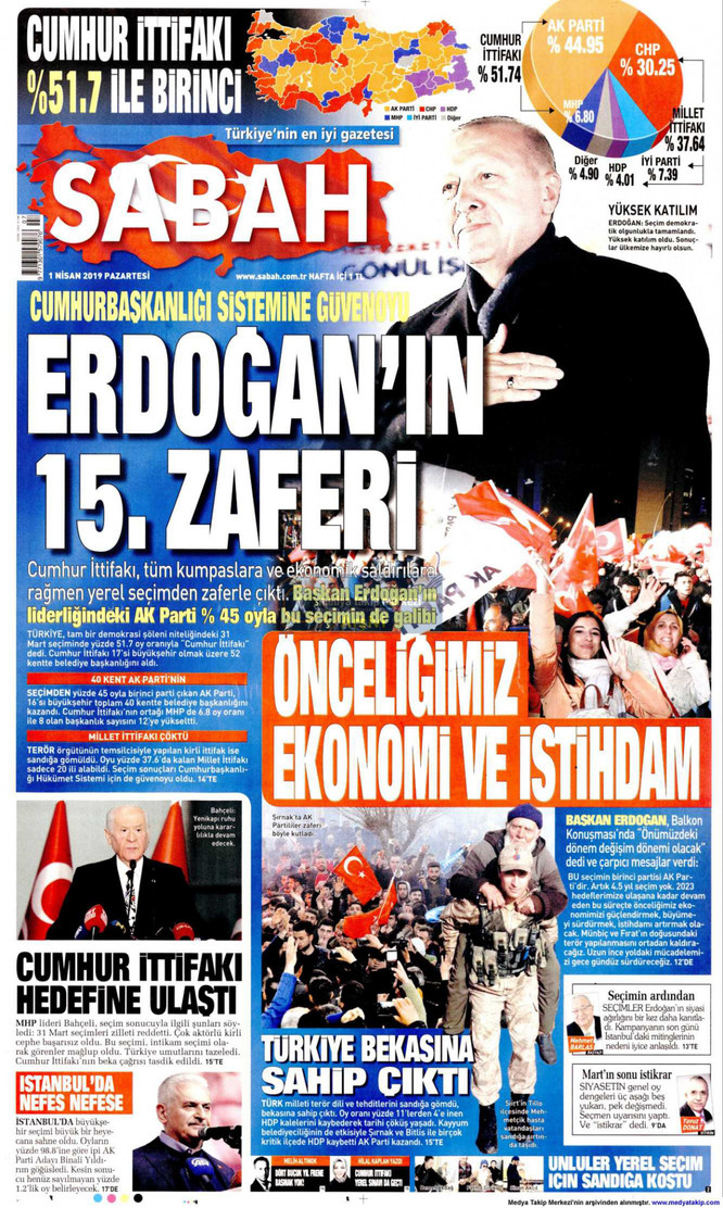 Gazeteler yerel seçimi hangi manşetlerle gördü? - Resim : 2