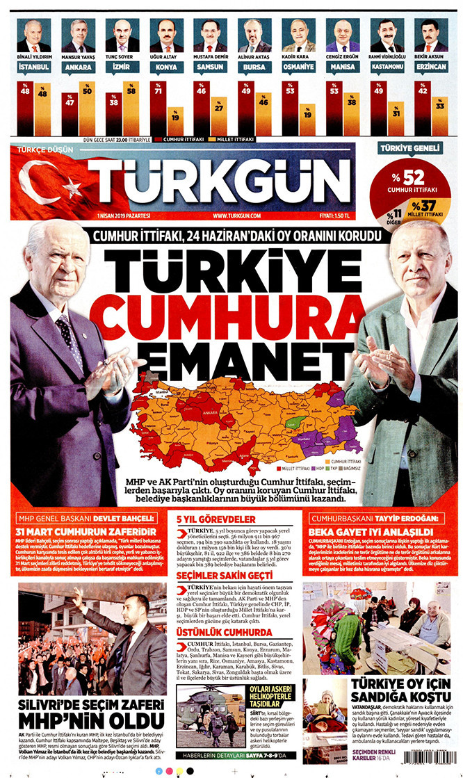 Gazeteler yerel seçimi hangi manşetlerle gördü? - Resim : 11