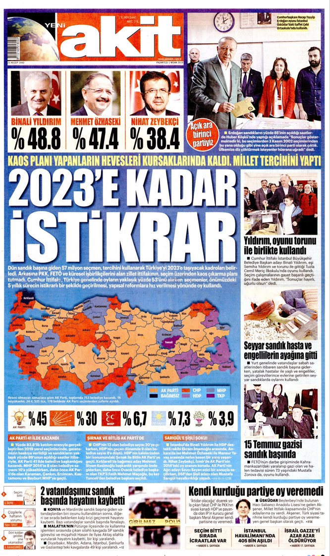 Gazeteler yerel seçimi hangi manşetlerle gördü? - Resim : 8