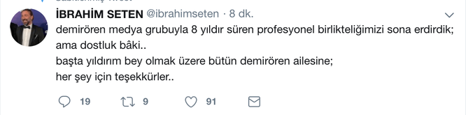 Demirören Medya Grubu'ndan üst düzey ayrılık! Hangi isim veda etti? - Resim : 1