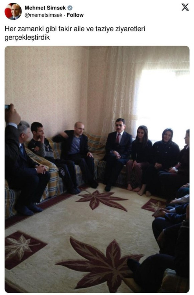Mehmet Şimşek çok konuşulan 'fakir aile ziyareti' paylaşımını sildi - Resim : 2