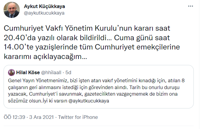 Cumhuriyet gazetesinde üst düzey deprem! Aykut Küçükkaya görevden alındı - Resim : 4