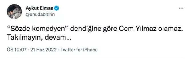 Bahçeli'nin 'Haddini aşmıştır' dediği Cem Yılmaz'a ünlülerden destek yağdı! - Resim : 4