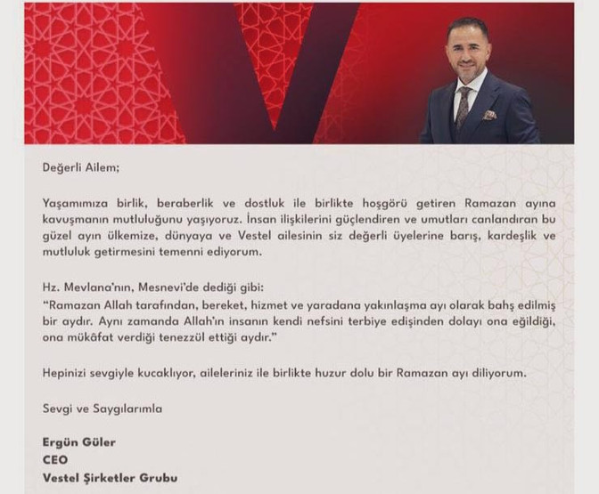Zorlu'da CEO'lar arasında Ramazan tebriği krizi: Buna benzer konuda seni daha önce de uyarmıştım - Resim : 1