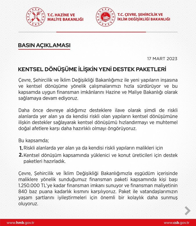 Kentsel dönüşüm destek paketi açıklandı - Resim : 1