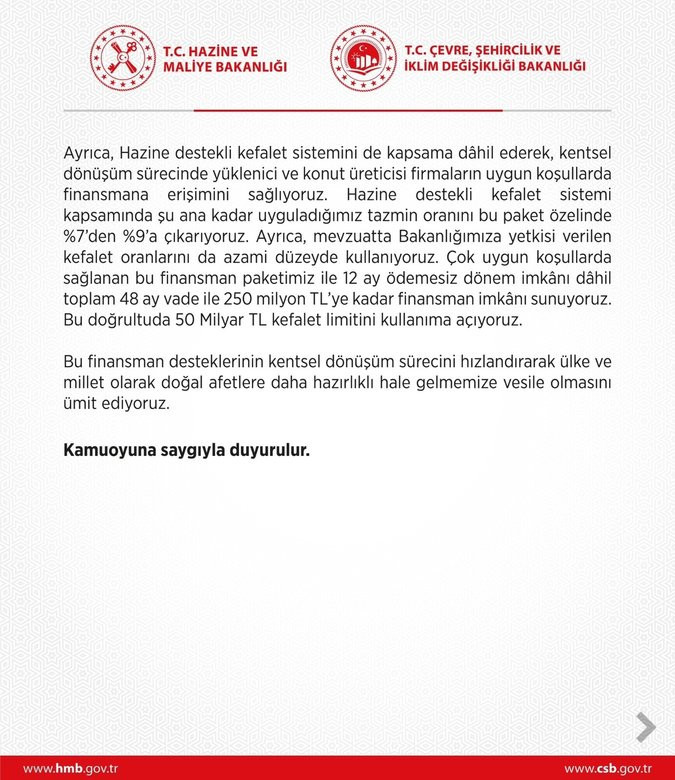 Kentsel dönüşüm destek paketi açıklandı - Resim : 3