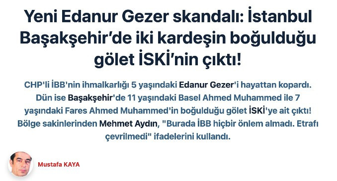 İstanbul Büyükşehir Belediyesi’nden Sabah gazetesine yalanlama! "İSKİ’nin sorumluluğunda değil!" - Resim : 1