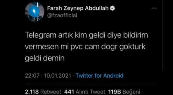 Farah Zeynep Abdullah'tan Telegram isyanı! 'Artık kim geldi diye...' - Resim : 1