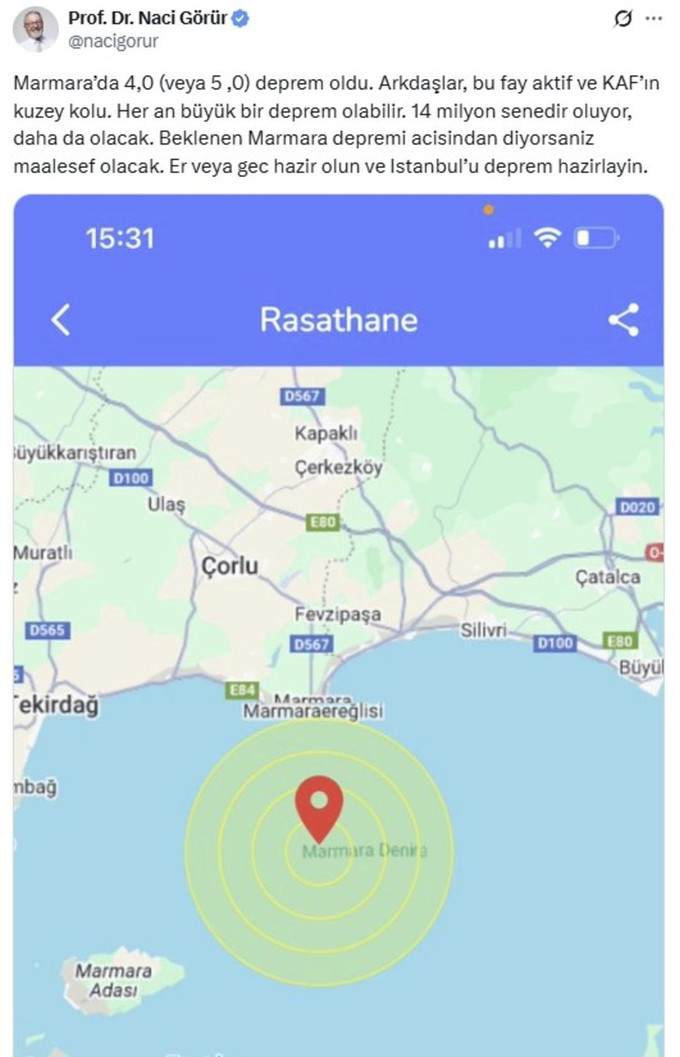 Naci Görür'ün son açıklaması herkesi korkuttu! 'Her an büyük bir deprem olabilir' - Resim : 1