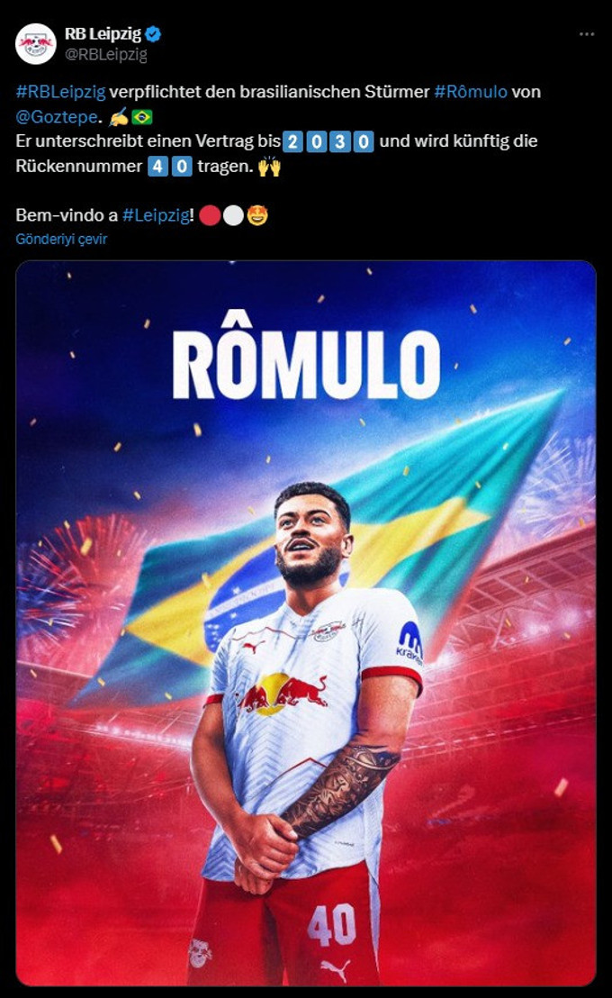 RB Leipzig, Göztepe’den Romulo’yu transfer etti - Resim : 1
