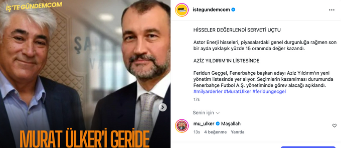 T&uuml;rkiye&rsquo;nin en zengin iş insanı oldu... Murat &Uuml;lker'den Feridun Ge&ccedil;gel'e tebrik! - Resim : 1