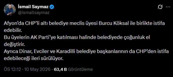 Afyonkarahisar’da taşlar yerinden oynuyor! "Belediye çoğunluğu değişebilir" iddiası - Resim : 1