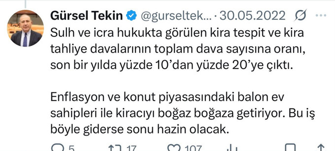 Dört yıl kira ödemedi! Gürsel Tekin'e mahkeme yoluyla tahliye! - Resim : 5