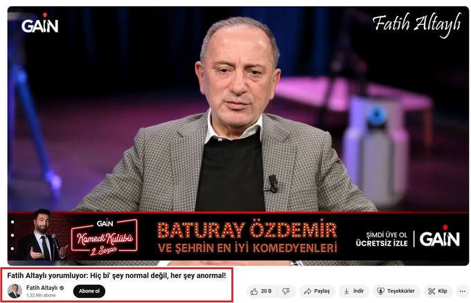 Fatih Altaylı GAİN sponsorluğunda yayınlarına devam edecek mi? - Resim : 1