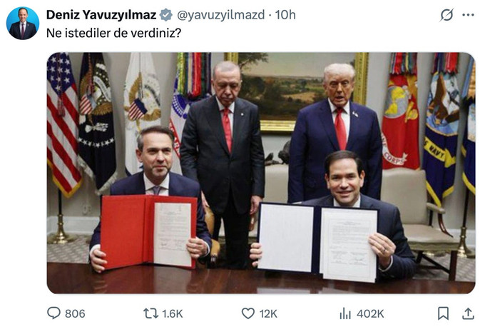 CHP’li Yavuzyılmaz’dan Erdoğan-Trump görüşmesinde imzalanan nükleer anlaşmaya tepki - Resim : 1