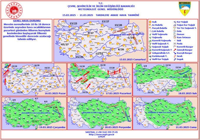 Hafta sonu yaz, çarşamba ayaz! Sıcaklık 22 derece birden düşecek - Resim : 1