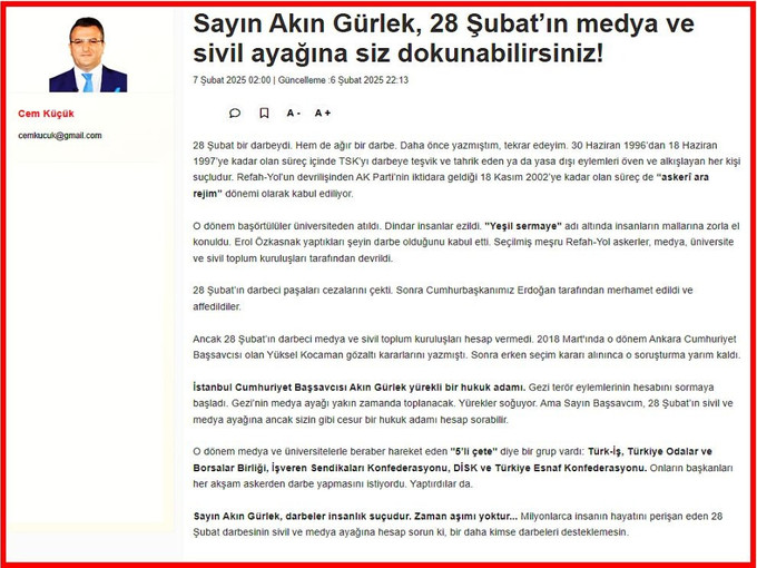 Operasyonları önceden bildiriyordu... Cem Küçük açıkladı: Akın Gürlek arkadaşım - Resim : 1