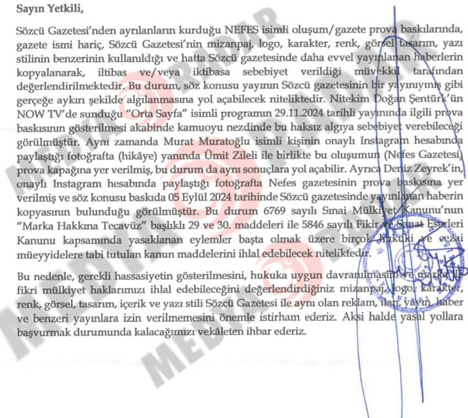 Nefes’in çıkışı Sözcü’nün patronu Burak Akbay’ı çıldırttı! TV’lere ‘reklam yayınlamayın’ tebligatı  - Resim : 1