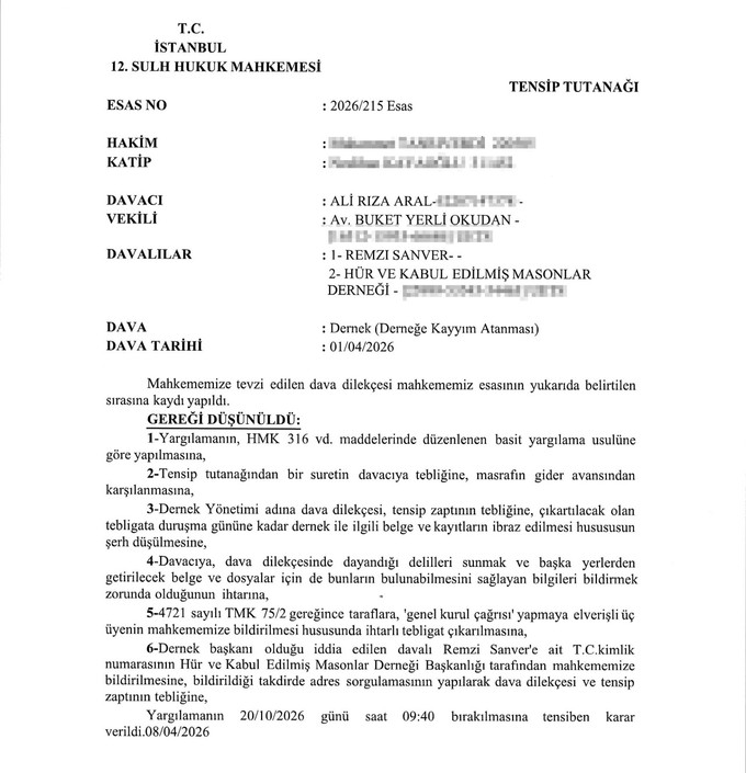 Masonlar Derneği'nden 'kayyum' açıklaması… Yalnızca bir başvurudan ibaretmiş - Resim : 1