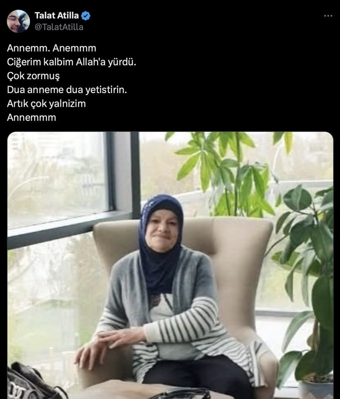 Gazeteci Talat Atilla’nın annesi hayatını kaybetti - Resim : 1