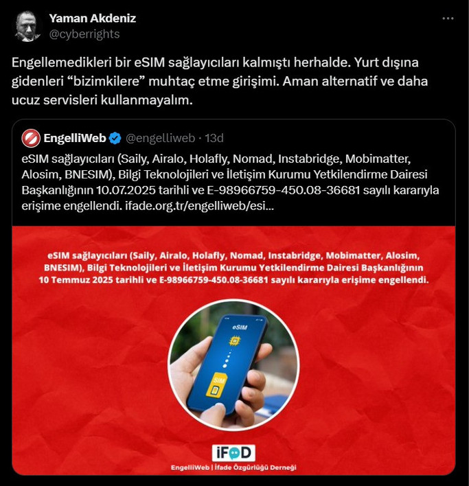 BTK’dan 8 eSIM platformuna erişim engeli - Resim : 1