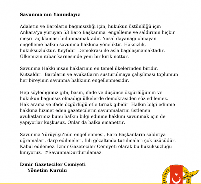 Gazetecilerden baro başkanlarına destek - Resim : 1