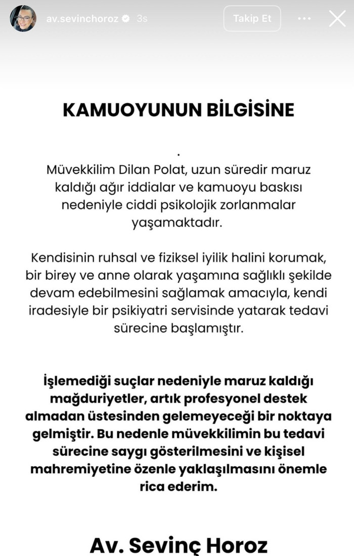 Dilan Polat psikiyatri kliniğine yatış yaptı: Avukatından açıklama - Resim : 2